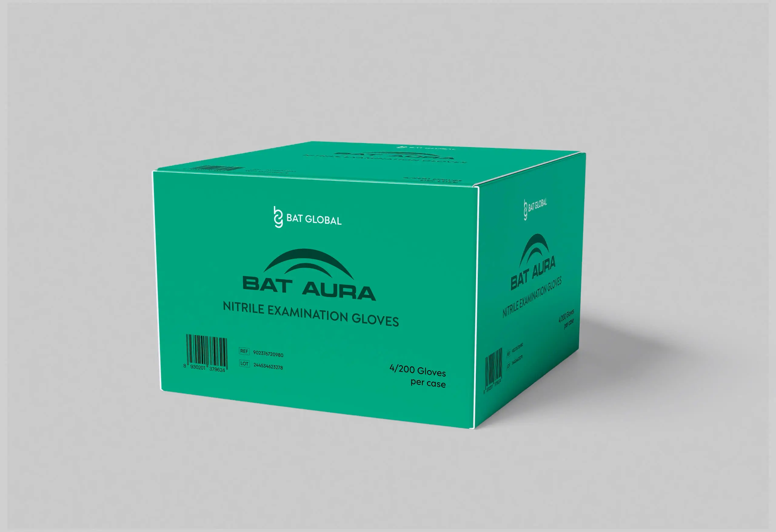 BAT Global nitrile glove carton packing