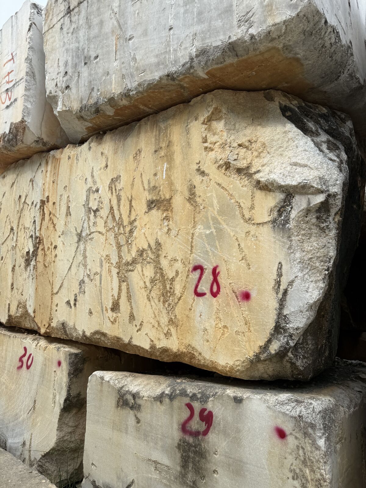 Raw natural stone block