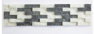 Black White-Cross-Cross Stone 6 Bars 50/50