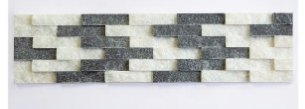 Black White-Cross-Cross Stone 6 Bars 50/50