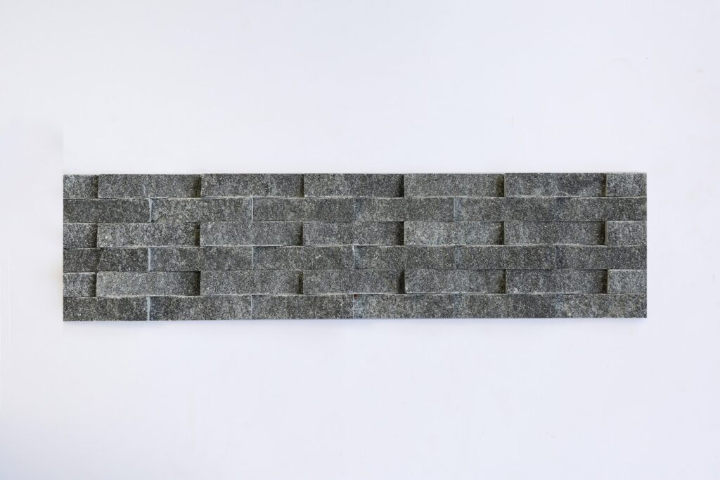 Black cross-carved stone 6 bars 2-way
