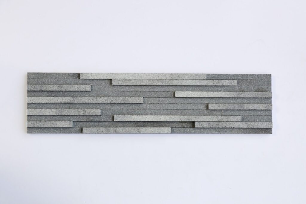 3D black stone with 10 bars, sanded surface
