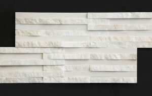 Milk Mounted Stone 12 S-shaped Bars, Peeled, Honed