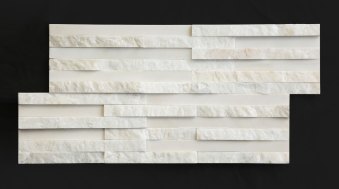 Milk Mounted Stone 12 S-shaped Bars, Peeled, Honed