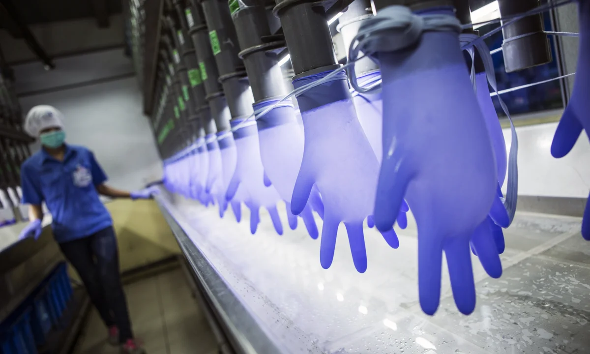 Nitrile glove production line